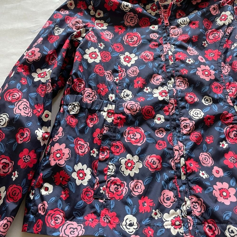 Gymboree Lightweight Floral Hooded Jacket size 10-12 - Picture 4 of 8